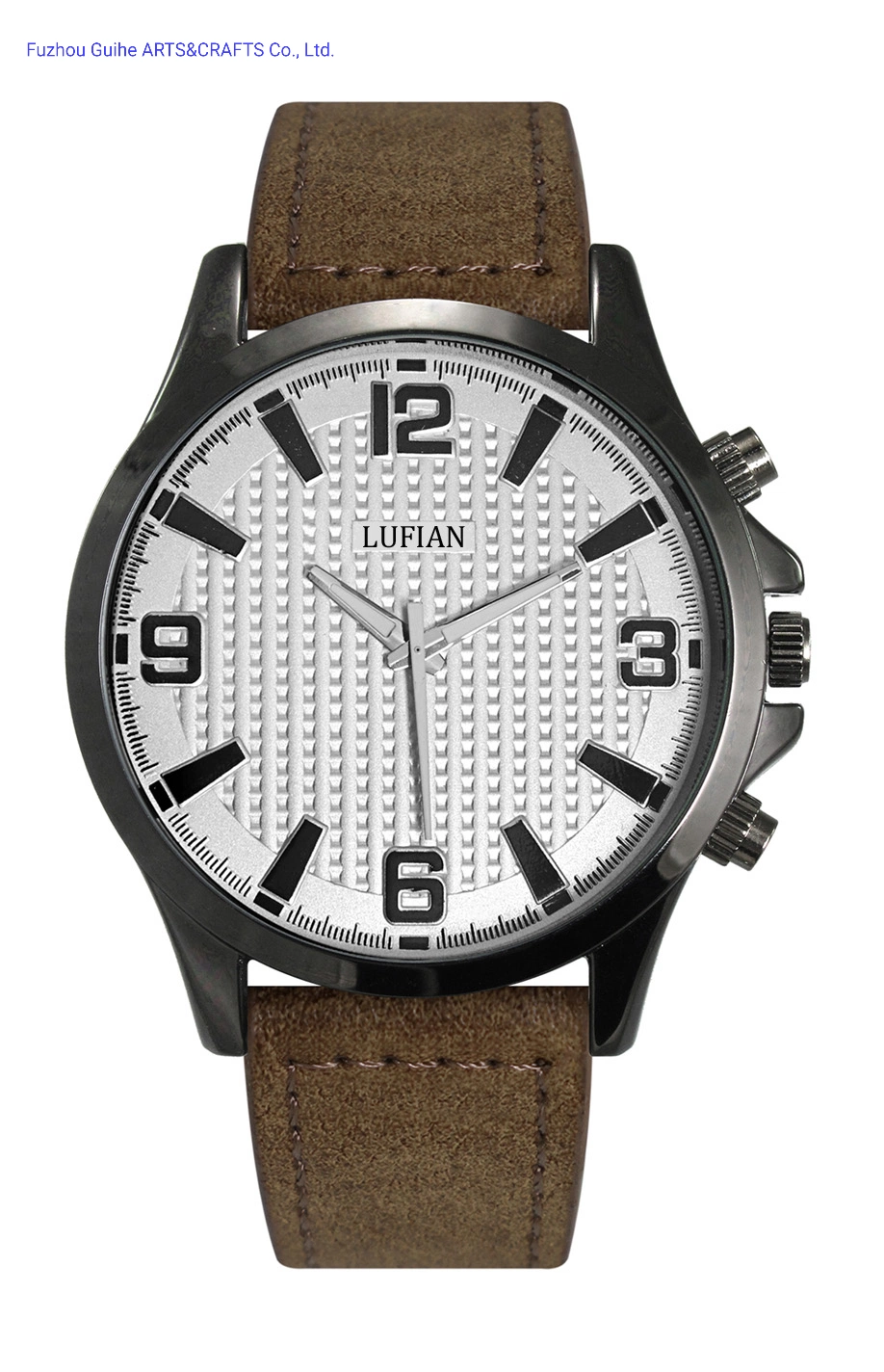 Reloj hombre reloj de pulsera correa de cuero de PU Logotipo personalizado resistente al agua Movimiento de cuarzo de Japón a los hombres ver