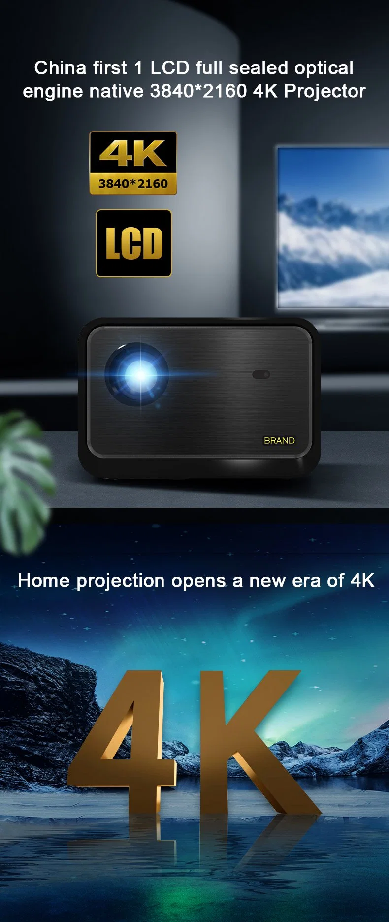 Promoción Real 4K proyector Home Theater Home Cinema