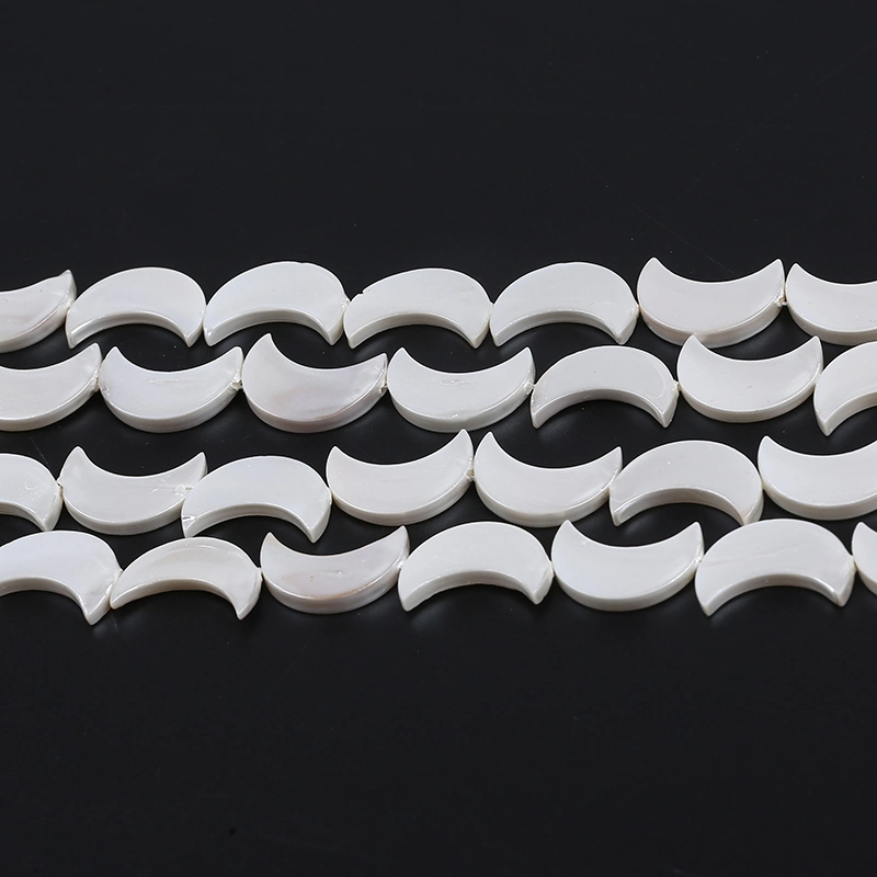 Wholesale/Supplier White Moon Shape Mother of Pearl Shell Beads for Making Earrings