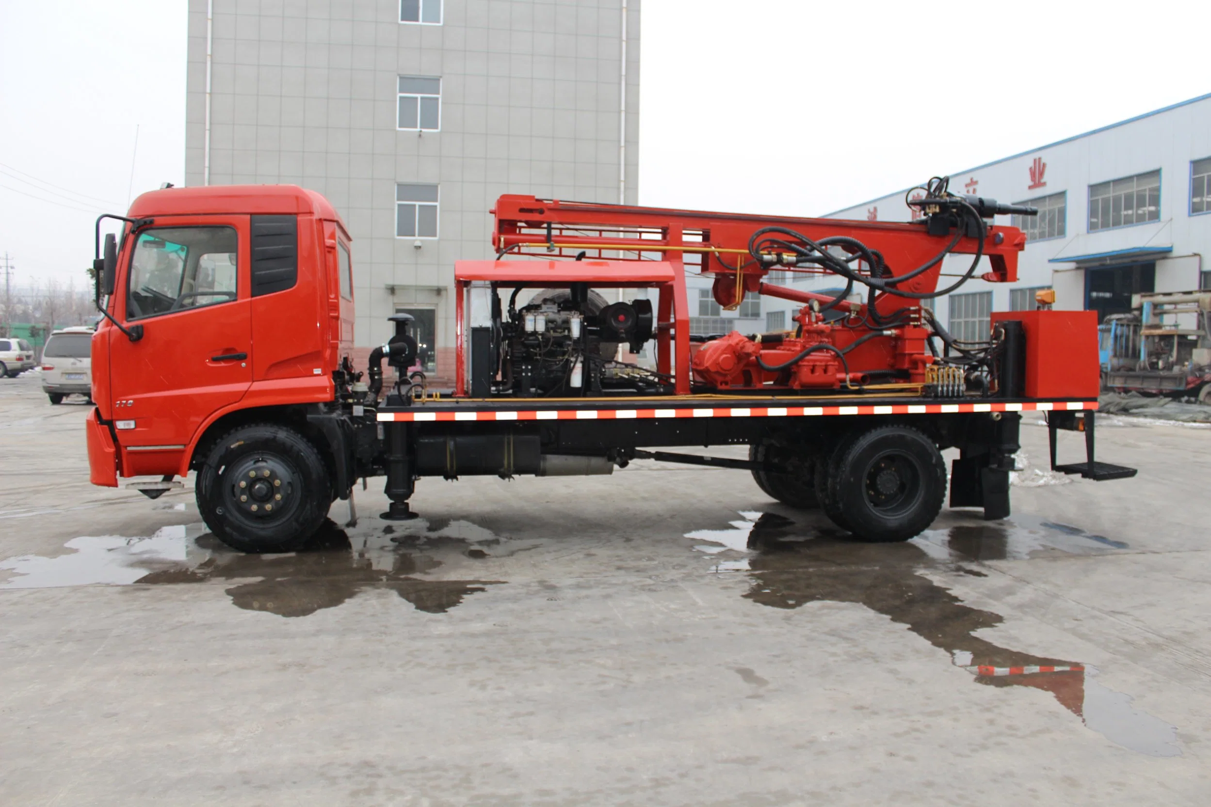 Air Compressor and Mud Pump Truck Mounted Water Well Rig