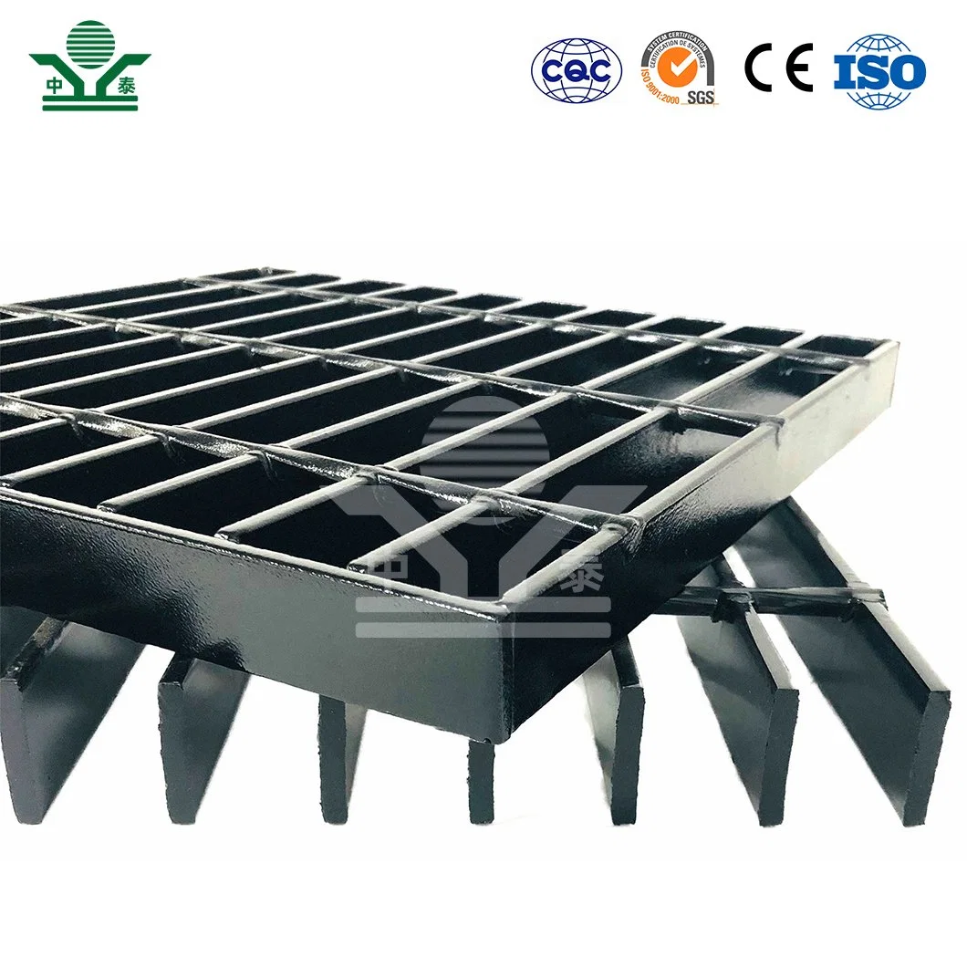 Zhongtai Linear Grated Drain China Manufacturers Steel Walkway Grating 1 - 1/2 Inch X 1/8 Inch Paint Plain Steel Grating