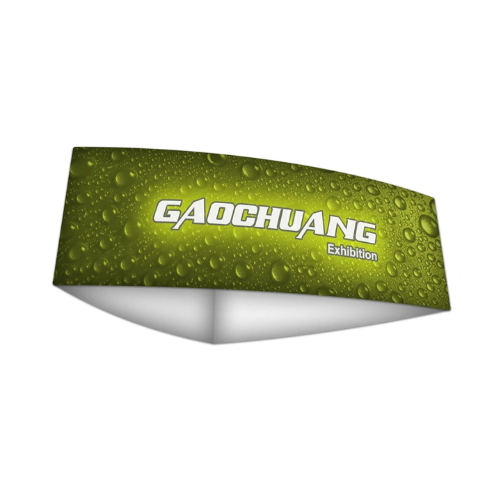 Curved Triangle Fabric Hanging Sign Exhibition Display Banner Stand