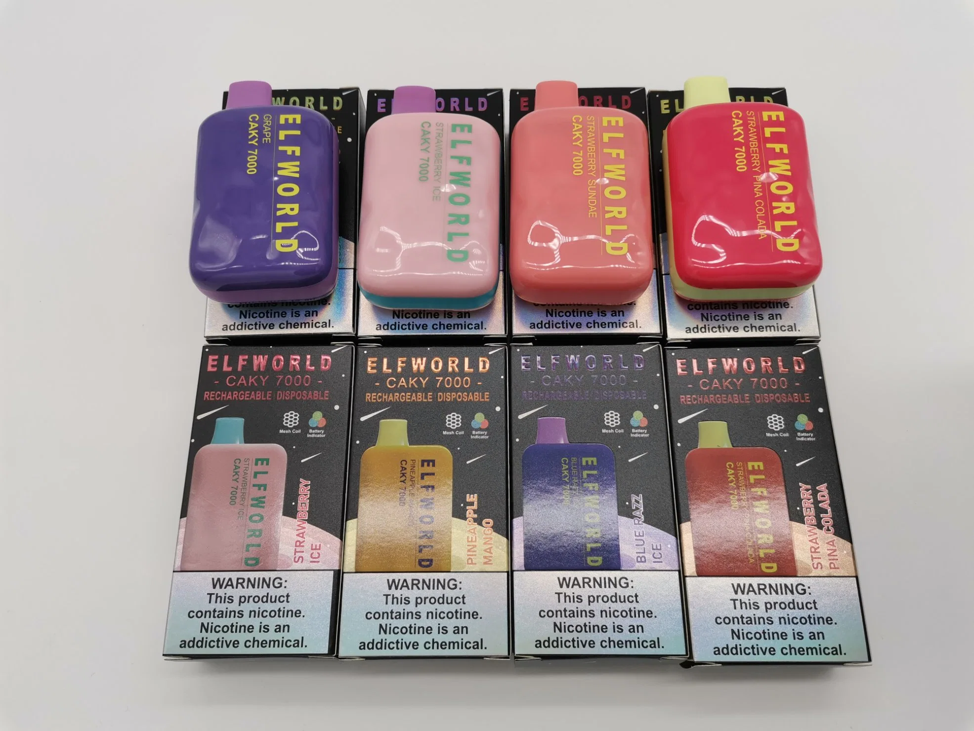 Elf World Caky 7000 Disposable/Chargeable Vape Pod Vibez Pod Hyppe Max Flow Mesh Disposable/Chargeable 10000 Puffs Wholesale/Supplier - Hyppe Bar
