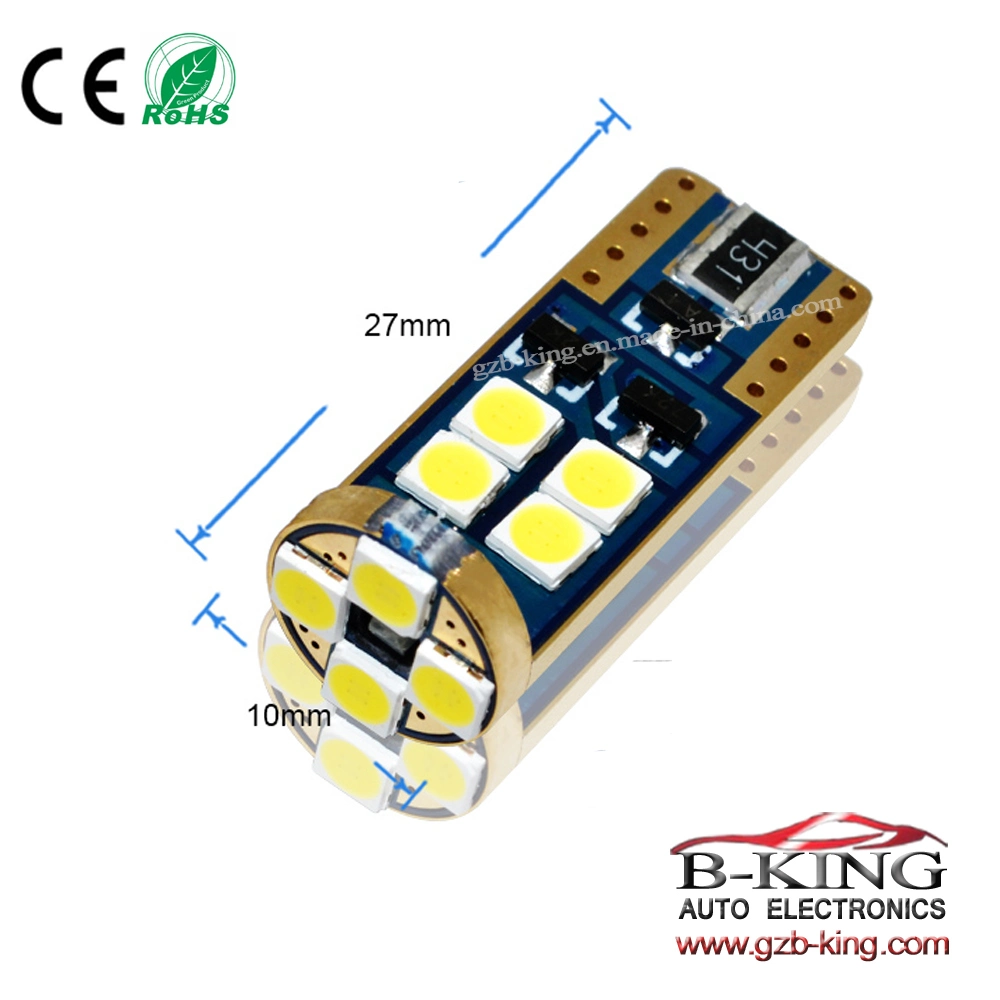 Car Canbus Error Free White 3030 SMD T10 Wedge Light Bulb