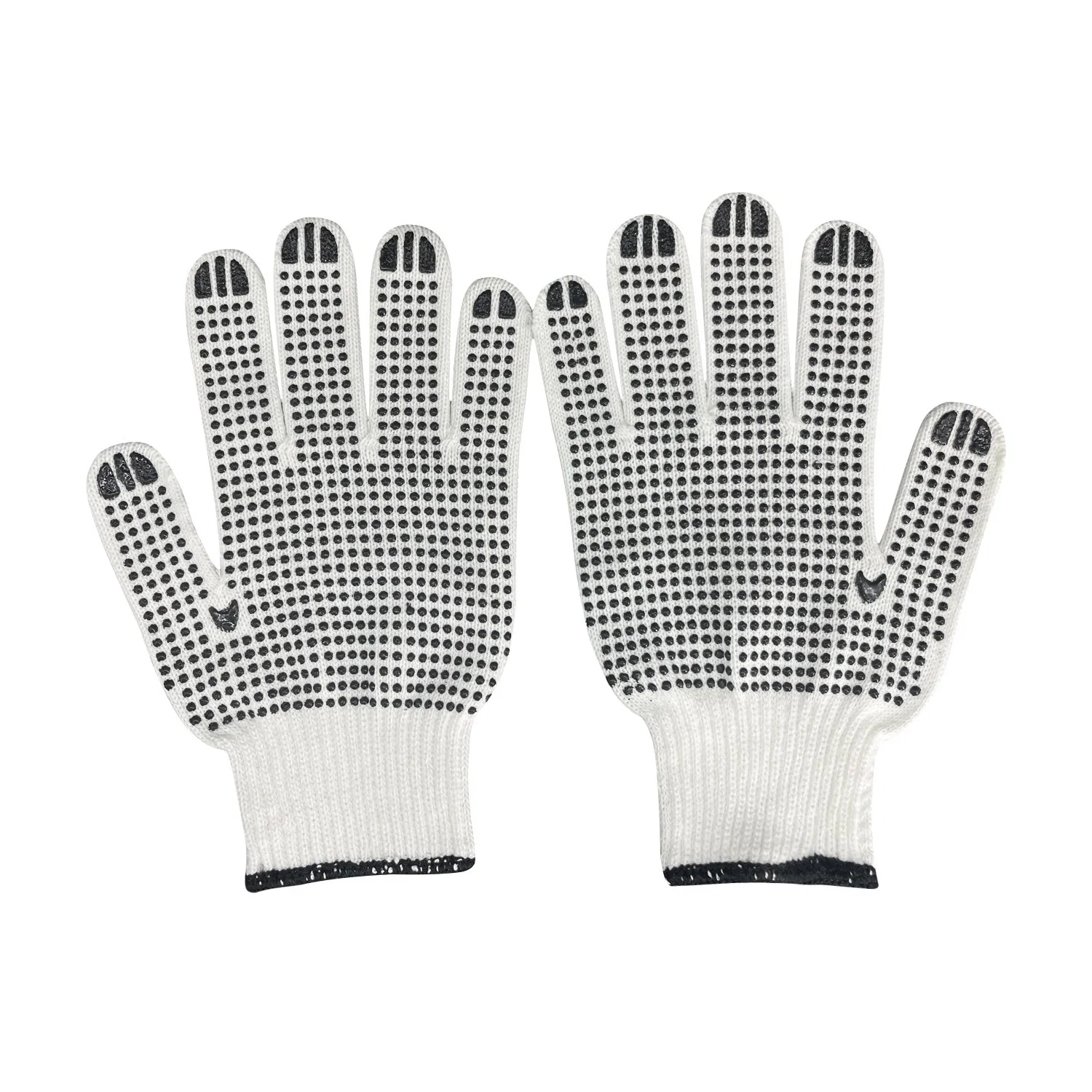 Prix de gros en Chine Gant de sécurité/travail/main-d'œuvre industriel/construction/guante de travail Gants en tricot de coton à points PVC