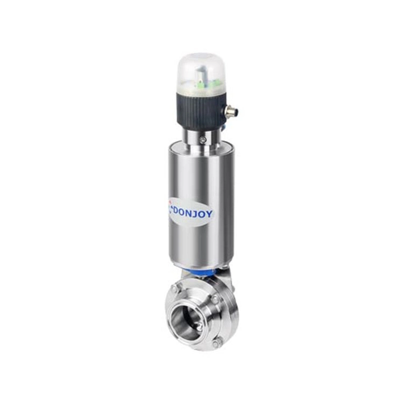 Hygienic Single Acting Air Actuated Solenoid Butterfly Valve with Smart Positioner