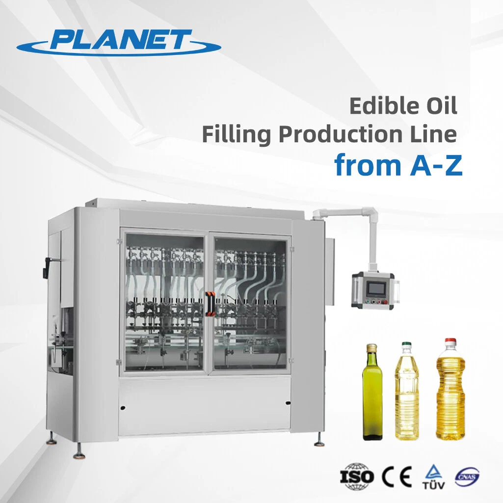 Automatic Glass Jar Oil Filling Packing Machine Equipment Production Line