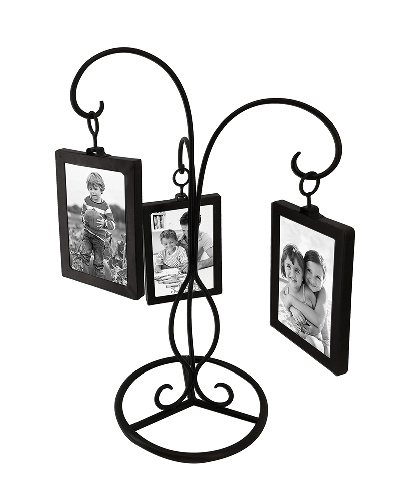 Metal Picture Frame with Many Photos for Home Decor, Photo Frame with Table Stand or Hanging Designs, Iron Creativity Photo Frame