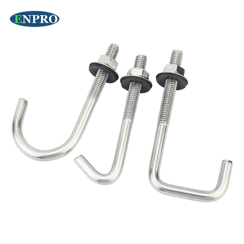 Zinc Plated Hot DIP Galvanized Steel J L Type Foundation Anchor Bolt for Wet Concrete