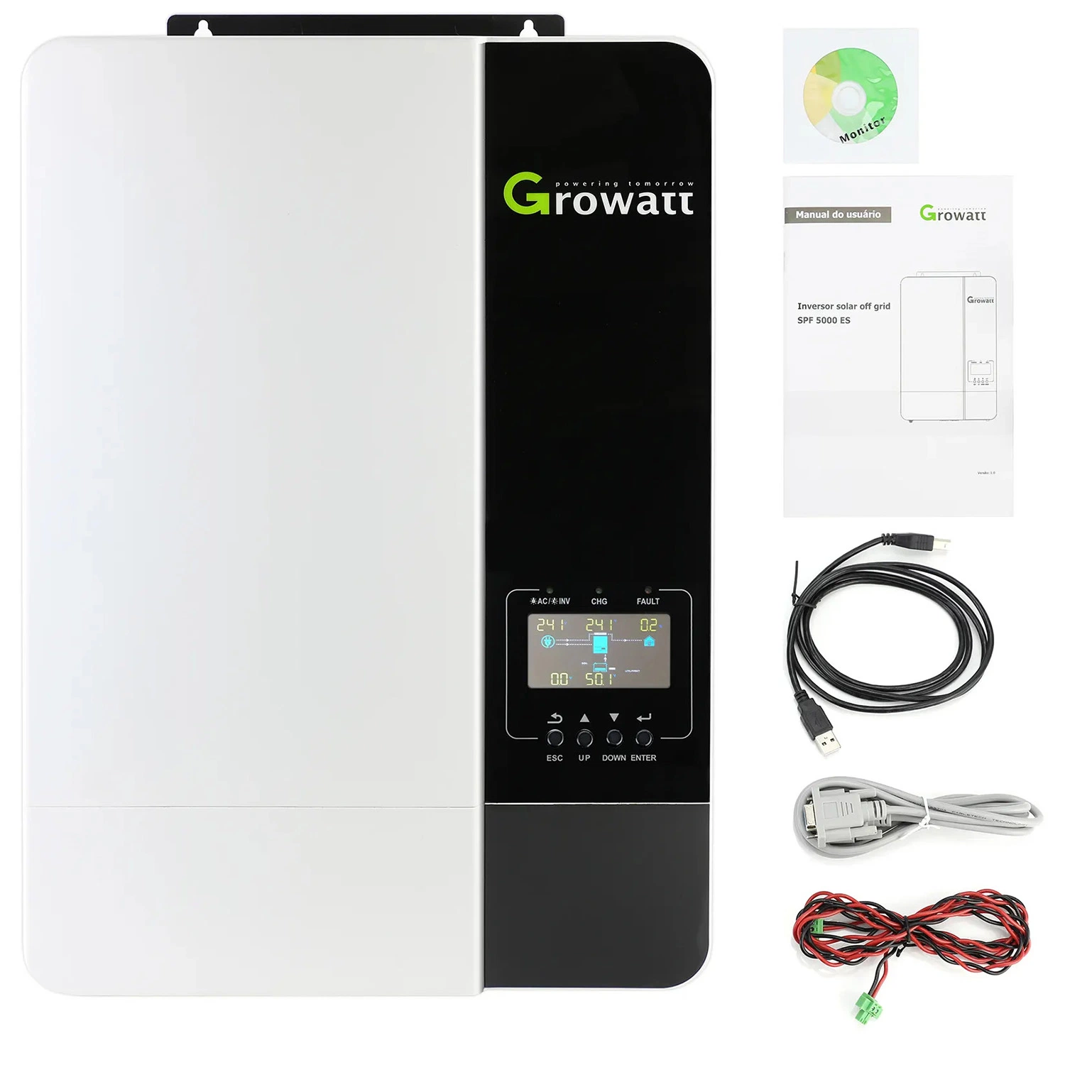 Growatt es Series 5kw 3,5kw uso en casa fuera de Grid Solar Inversor con batería de litio