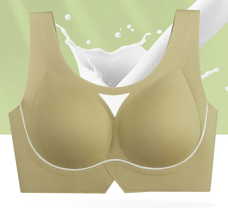 Latex Bra Vest Women's Fixed Cup Ice Silk Underwear