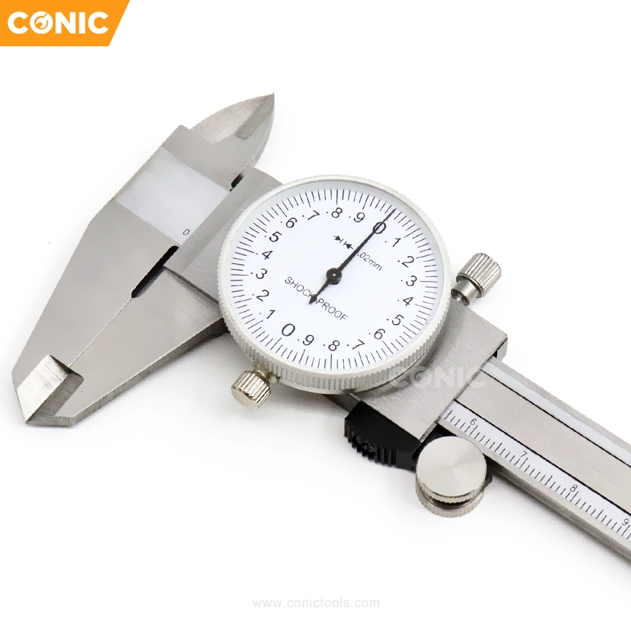 150mmx0.02mm Stainless Steel Dial Caliper with Metric Graduation