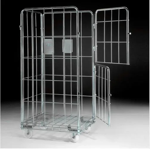 Nouveau design pliable de laminage de fil de la cage de blanchisserie Panier chariot