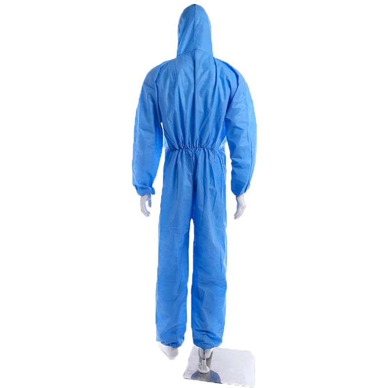 Factory High quality/High cost performance Customized 48GSM SMS Blue Disposable Protective Coveralls