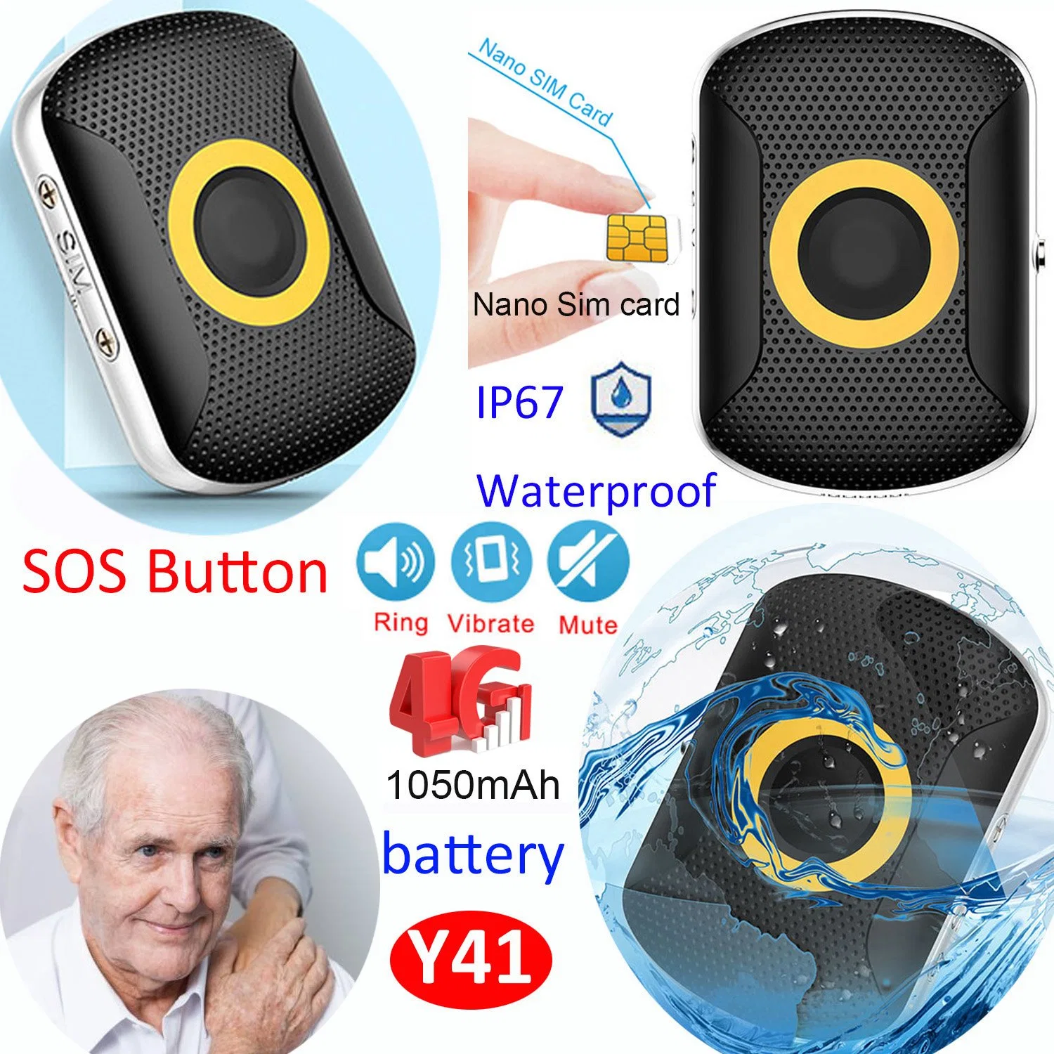 2023 New 4G hot selling Anti-lost Smart personal security Mini Tracker GPS with Global Tracking Location Y41