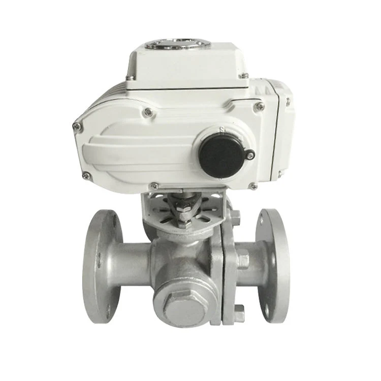 Best Seller DN20 Three 3 Way 4 Inch Three-Way Ss Electric PTFE Seat Flange Motorized T-Type Ball Valves