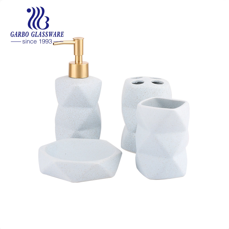 Color Glaze Ceramic Wash Dispenser botella Aromatherapy Candle Holder cepillo de dientes Juego de accesorios de cuarto de baño de copa