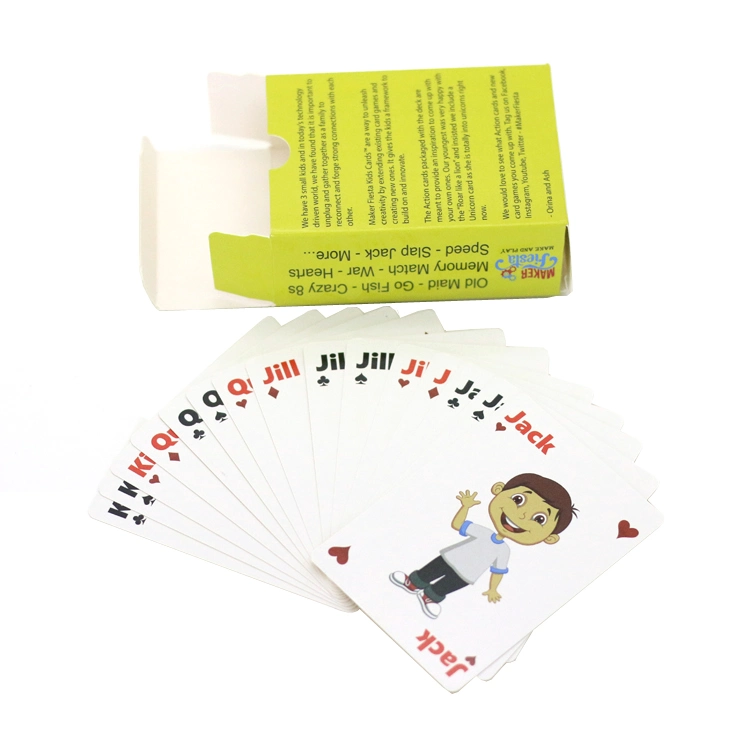 Custom Art Paper Promotional Playing Cards Children Game Sets Poker Cards Customized