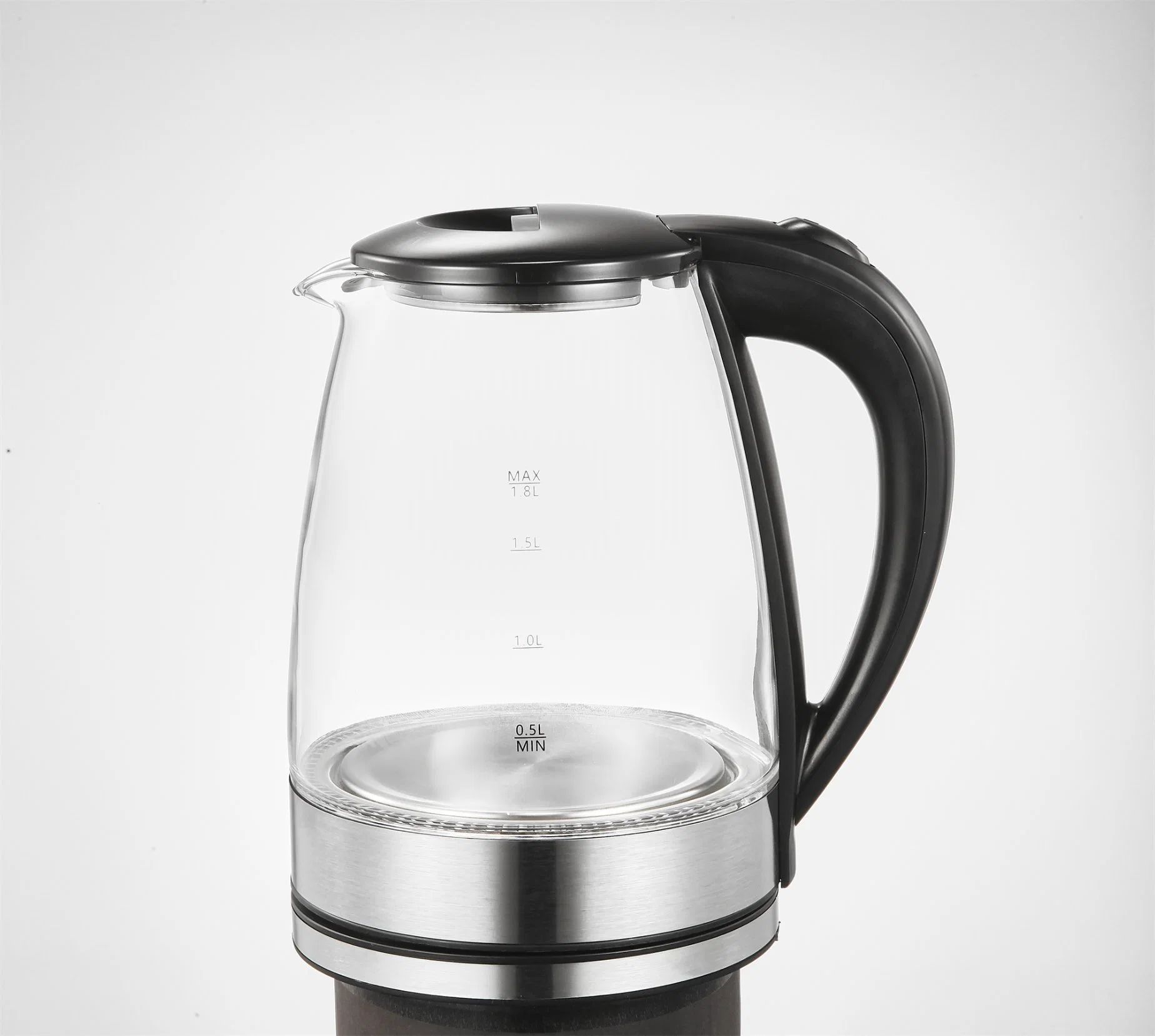 1.8L Glass Electric Kettle Household Hotel Stainless Steel Tea Electric Glass Kettle