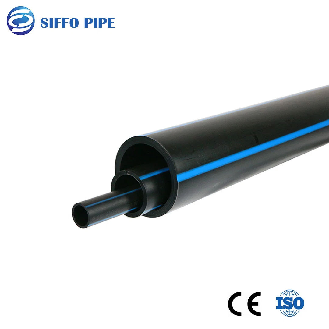 Siffo PE100 PE80 DN20-1200mm Pn6-Pn20 Black Water Plastic HDPE Pipe for Water Supply Garden/Irrigation