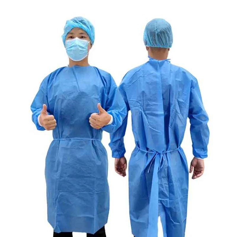 Disposable Nonwoven/PP/PE/CPE/SMS Surgical/Nursing/Labor/Delivery Isolation Gown