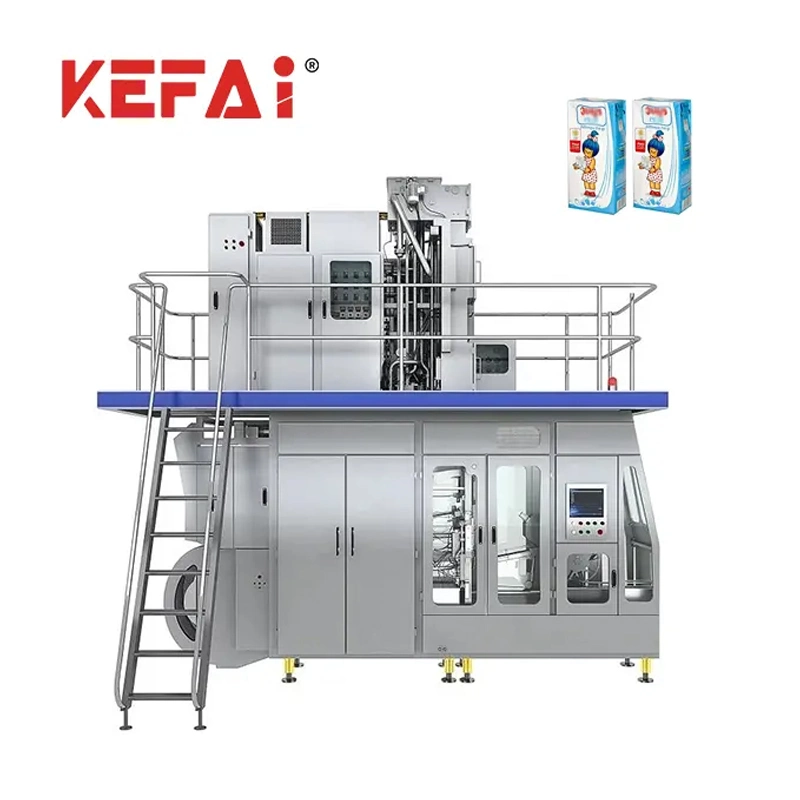 Kefai Automatic Box Carton Cardboard Apple Juice Filling Packing Machine