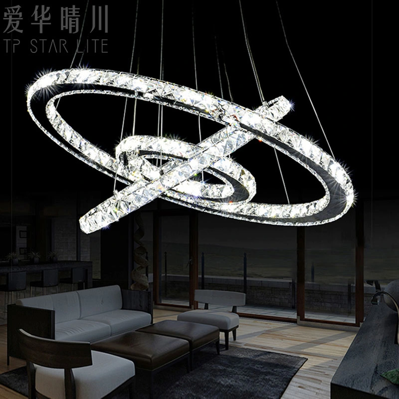 Iluminación LED Tpstar la decoración del hogar cristal moderno y lujoso hotel de la luz de LED grande lámpara moderna lámpara de araña