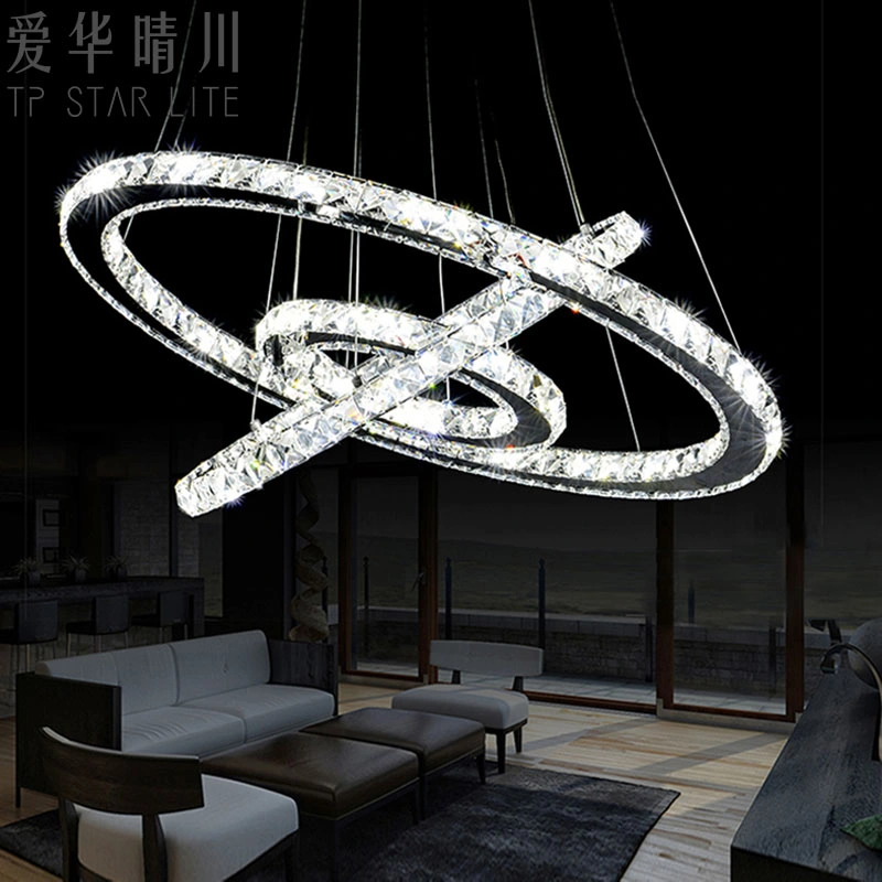 Tpstar Lighting Home Decoration LED Modern Luxury Crystal Glass Large LED Light Hotel Modern Lamp Chandelier