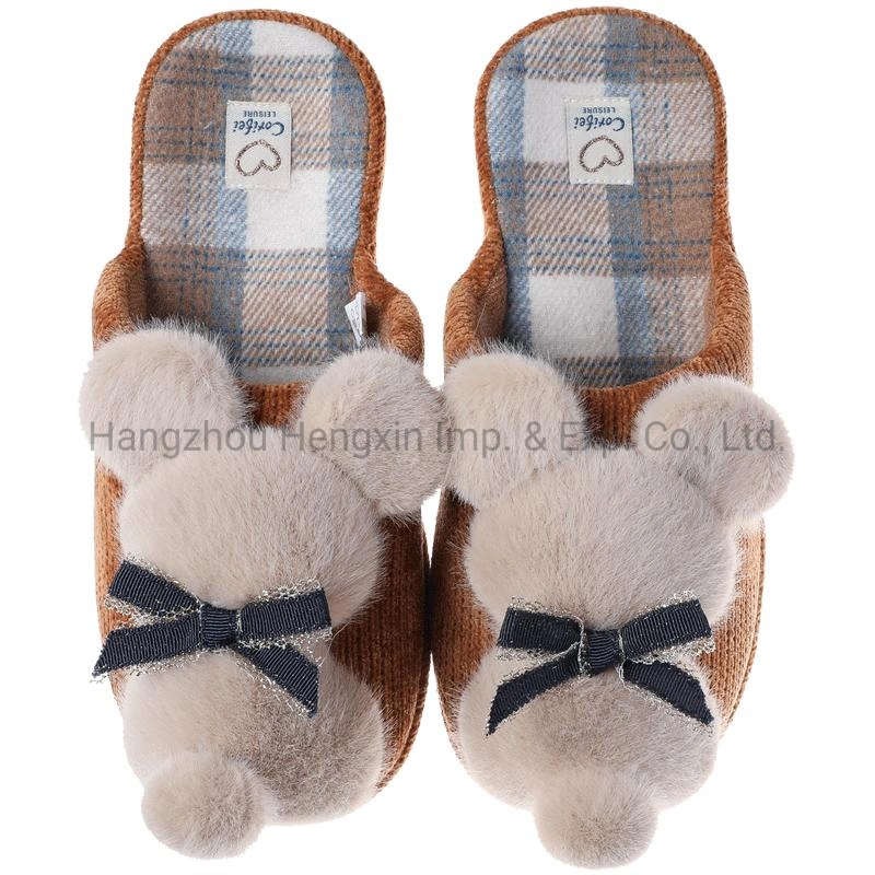 31815 3D Bear Furry Slippers Women Slippers Outdoor Indoor Home Anatomic Female Casual Shoes