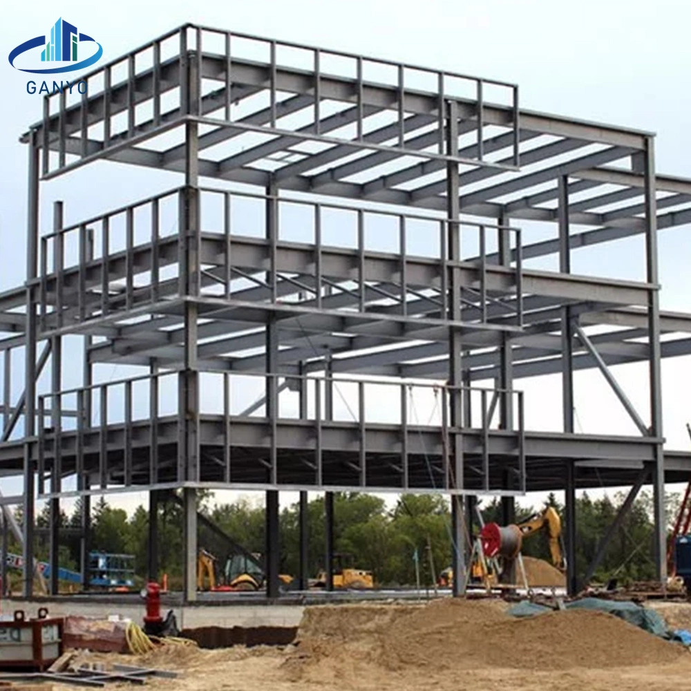 Lightweight High Rise Steel Frame Multi-Story Prefabricated Steel Structure Used for Staff Apartment