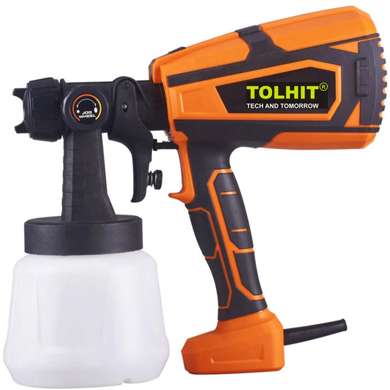 Tolhit Power Tools Factory 400W DIY Portable Cordless HVLP Airless Sprayer Nozzle Spraying Mini Painting Machine Electric Paint Spray Gun for Home Wall Car