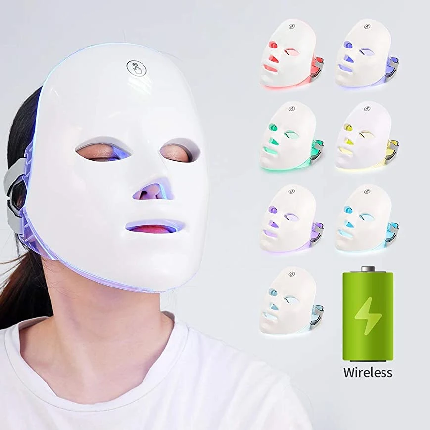 Heizung 7 Farben PDT Gesichtsmaske Faltbare Therapie Gesichtslampe LED Photon Skin Rejuvenation Salon Home Use Hautpflege