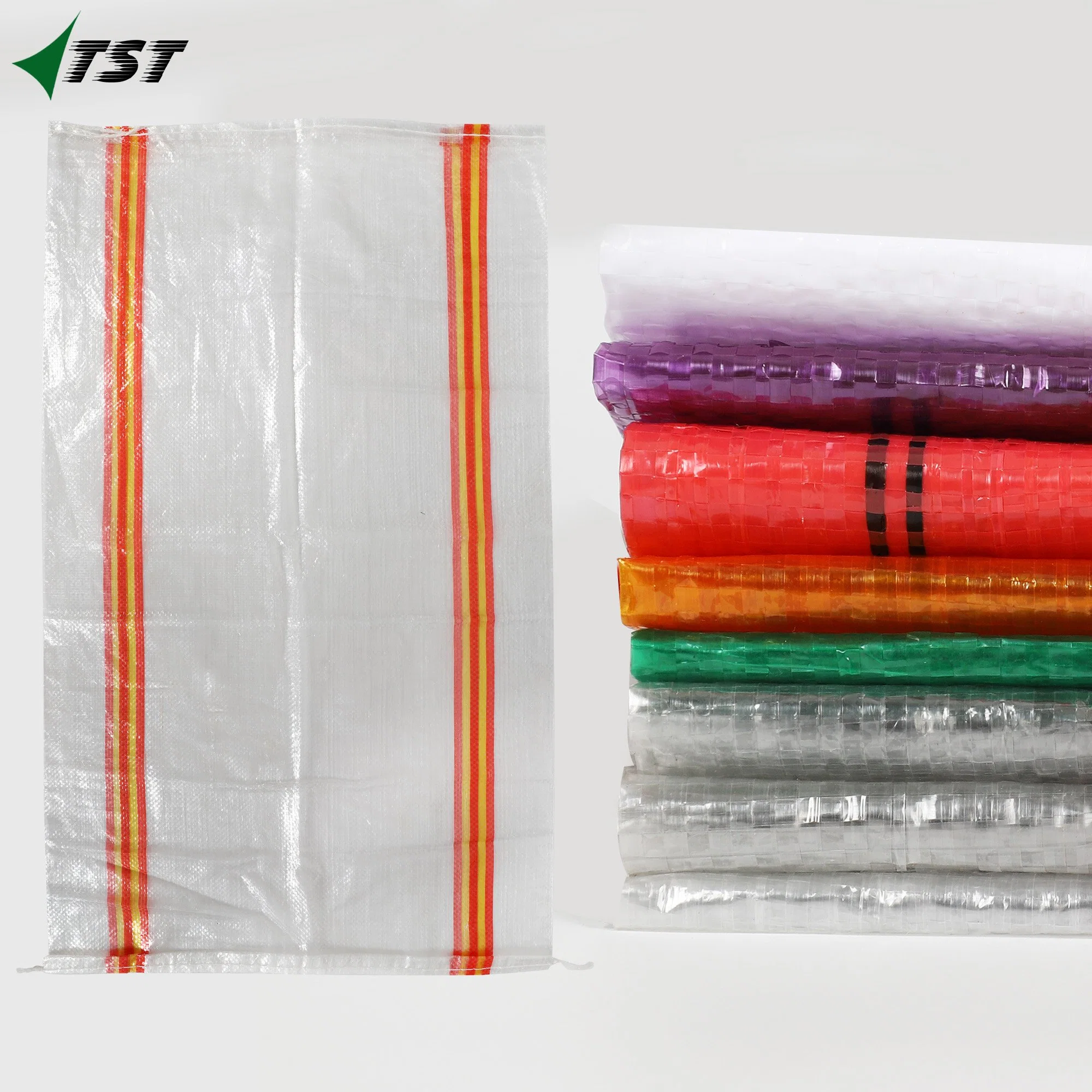 Customized Size Color Poly Woven Dunnage Bags 10kg 20kg 25kg 50kg 100kg Woven Bags for Grain, Fertilizers, Rice