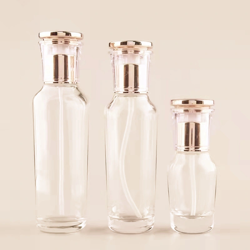 40ML 100ml 120 ml vaso Set cosmético Crema Humectante Loción Botella de cristal líquido tarro de crema de vitrina de cristal de la Fundación de suero de utensilio Vitrina Beauty Pack