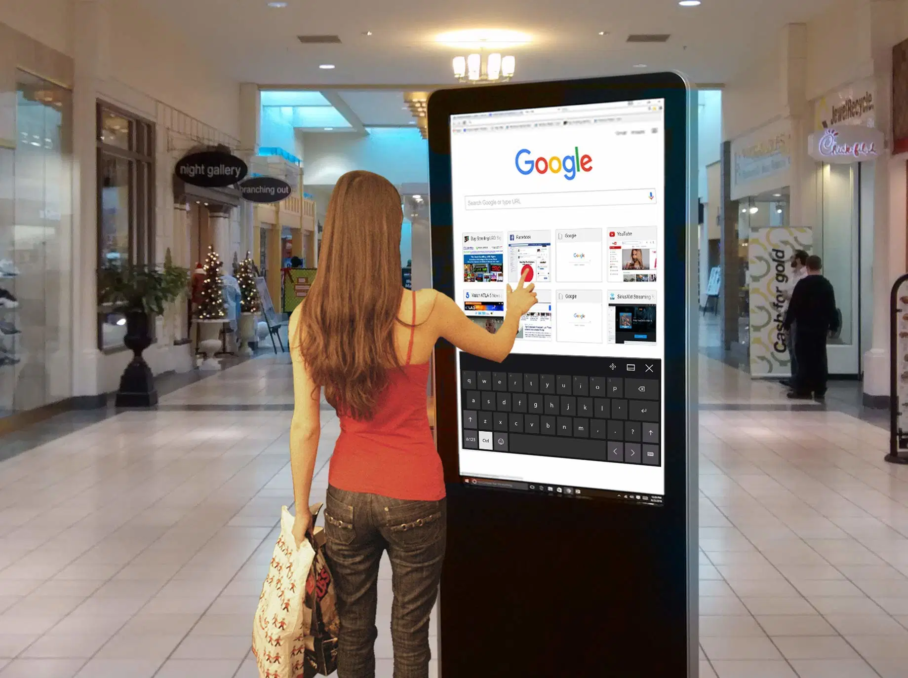 55 pouces écran tactile WiFi kiosque de la publicité d'affichage de l'équipement Indoor Ad Player