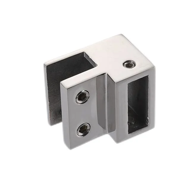 Saída de fábrica de Hardware de vidro Acabamento polido Conector de vidro SUS304 Aço inoxidável do conector do Tubo do Suporte de vidro encaixar