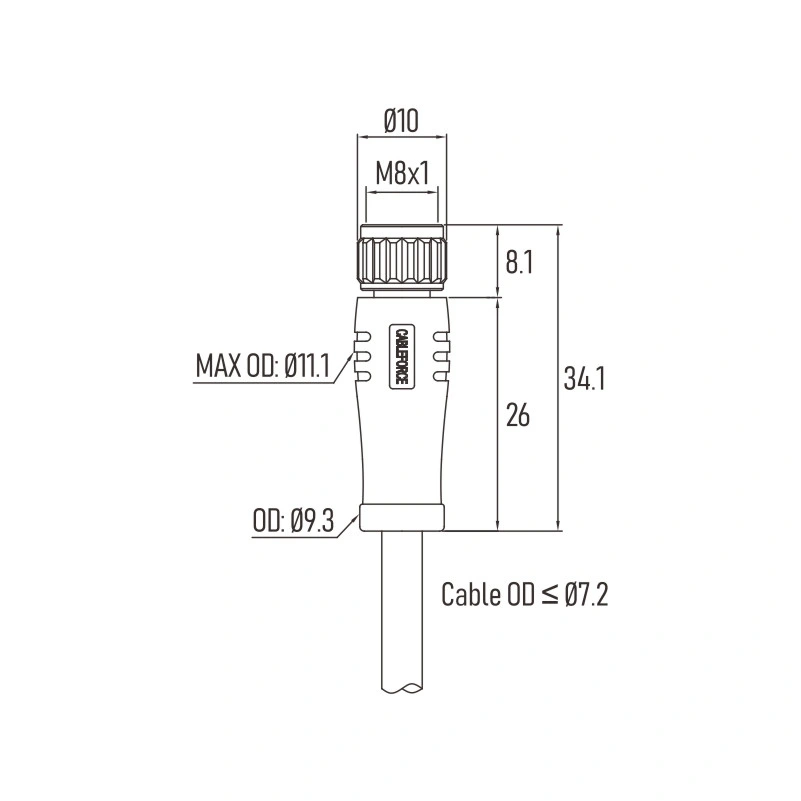 Plug Injection Molding Waterproof Gold-Plated Plug Connector with Cable Hot Sale