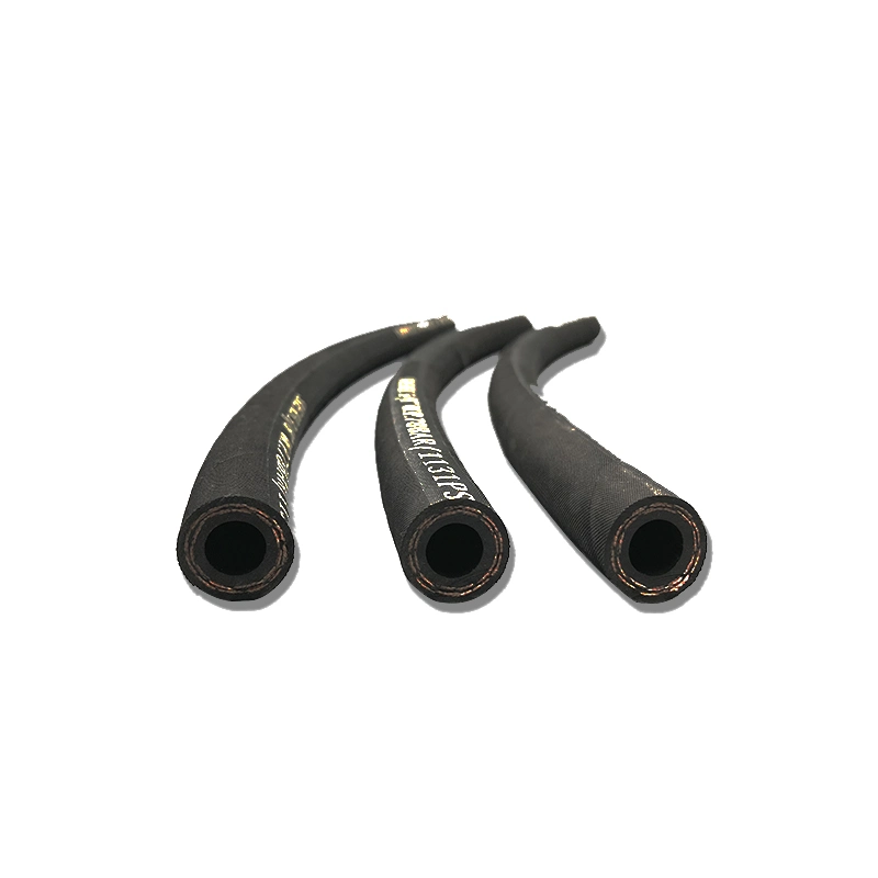 SAE100 R3 Double Fiber Braid Reinforced Rubber Covered Hydraulic Hose