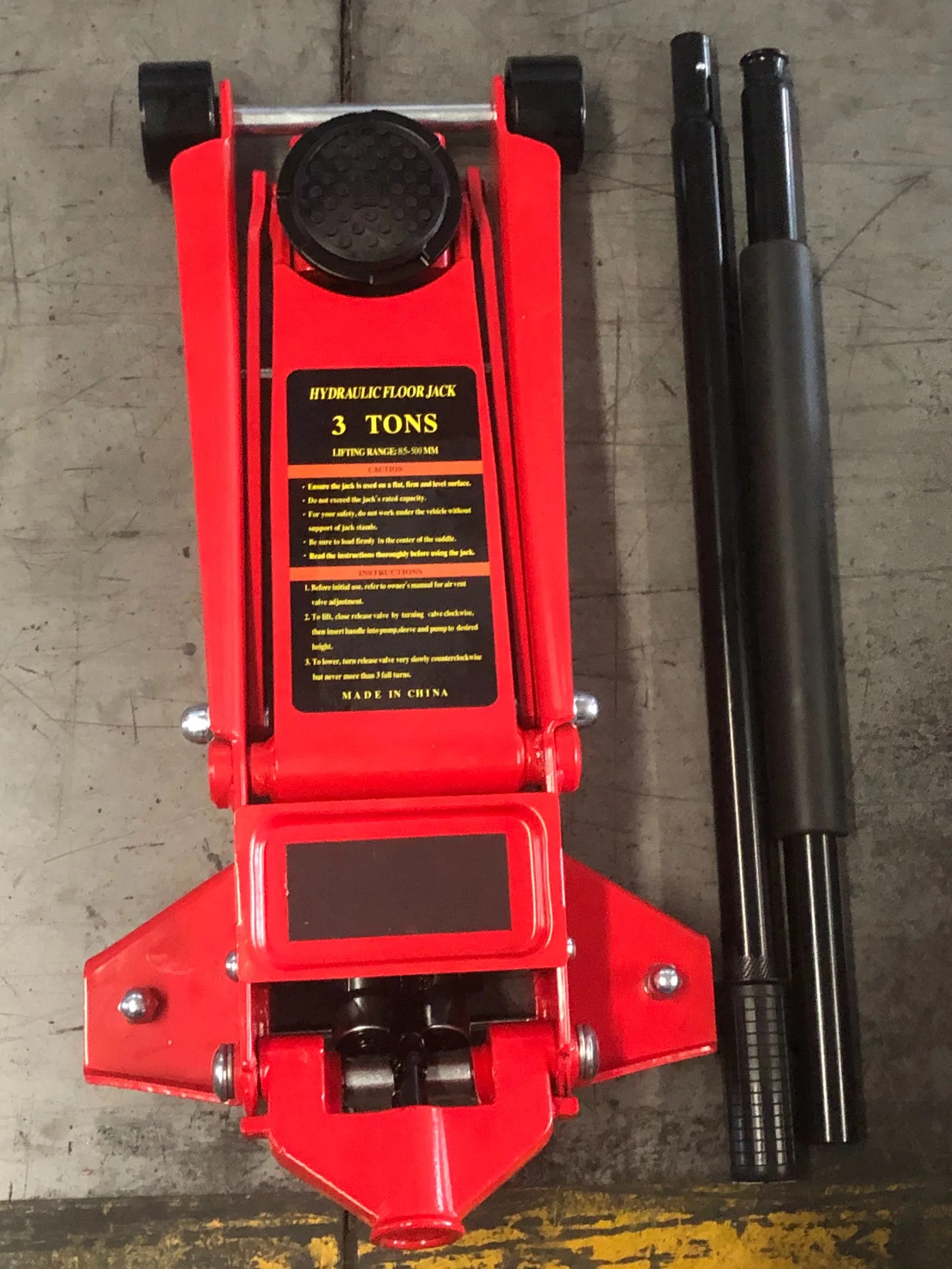 CE Certificate Air Jack for Car Long Hydruilic Big Red Trolley Jack 2.5 Ton High Profile