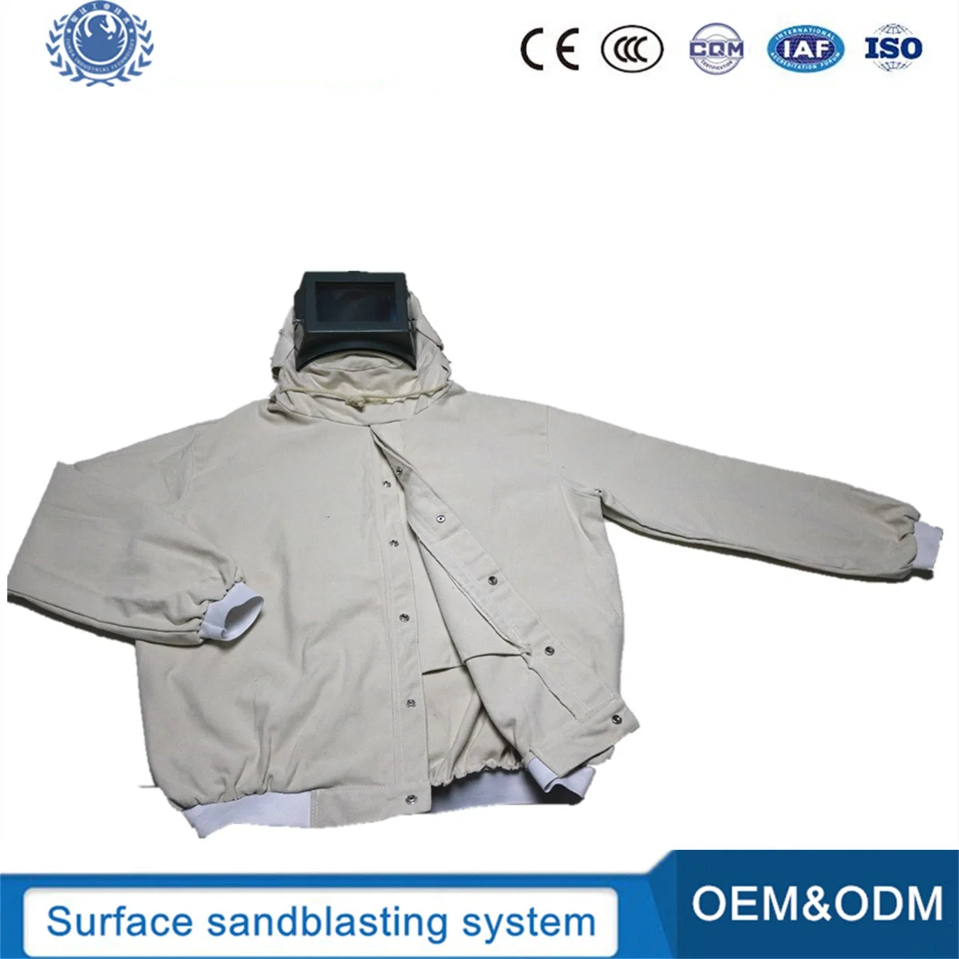 High quality/High cost performance  Wear-Resisting Canvas Sandblasting Suits for Blasting Abrasive/Sandblasted Work Clothing with Helmet/Sandblasting Protective Clothing