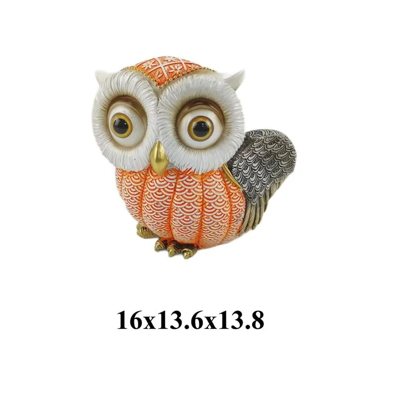 Unique Customized Resin Owl Statue Crafts for Desktop Decoration