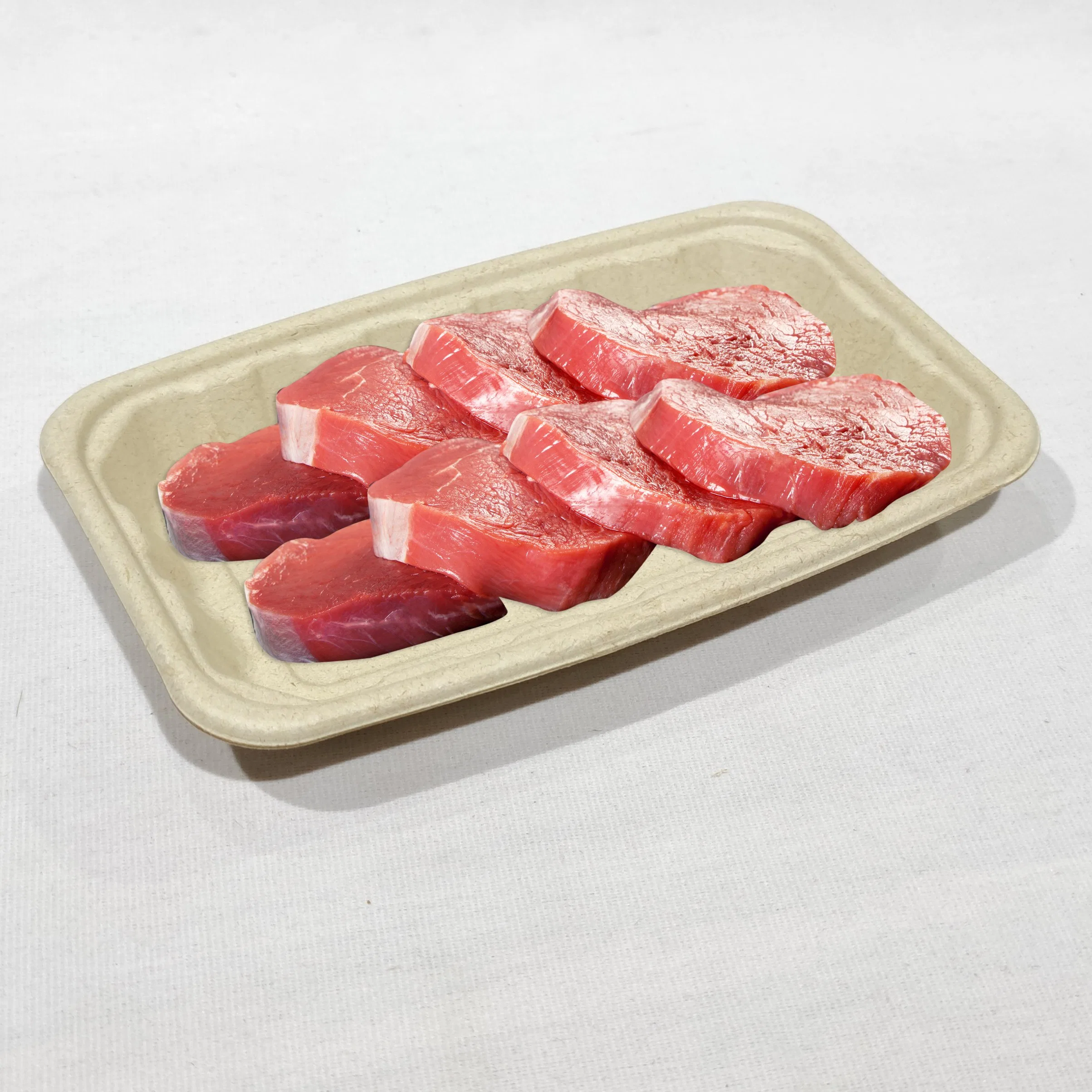 Wholesale Custom Biodegradable Supermarket Disposable Meat Tray Bagasse Frozen Food Meat Packaging Tray