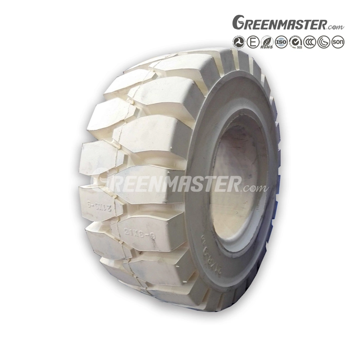 Best Quality Non-Marking Pneumatic Style Solid Tire, White Green Electric Battery Forklift Tyre 16*5-9 21X8-9 6.00-9 7.00-9 140/55-9