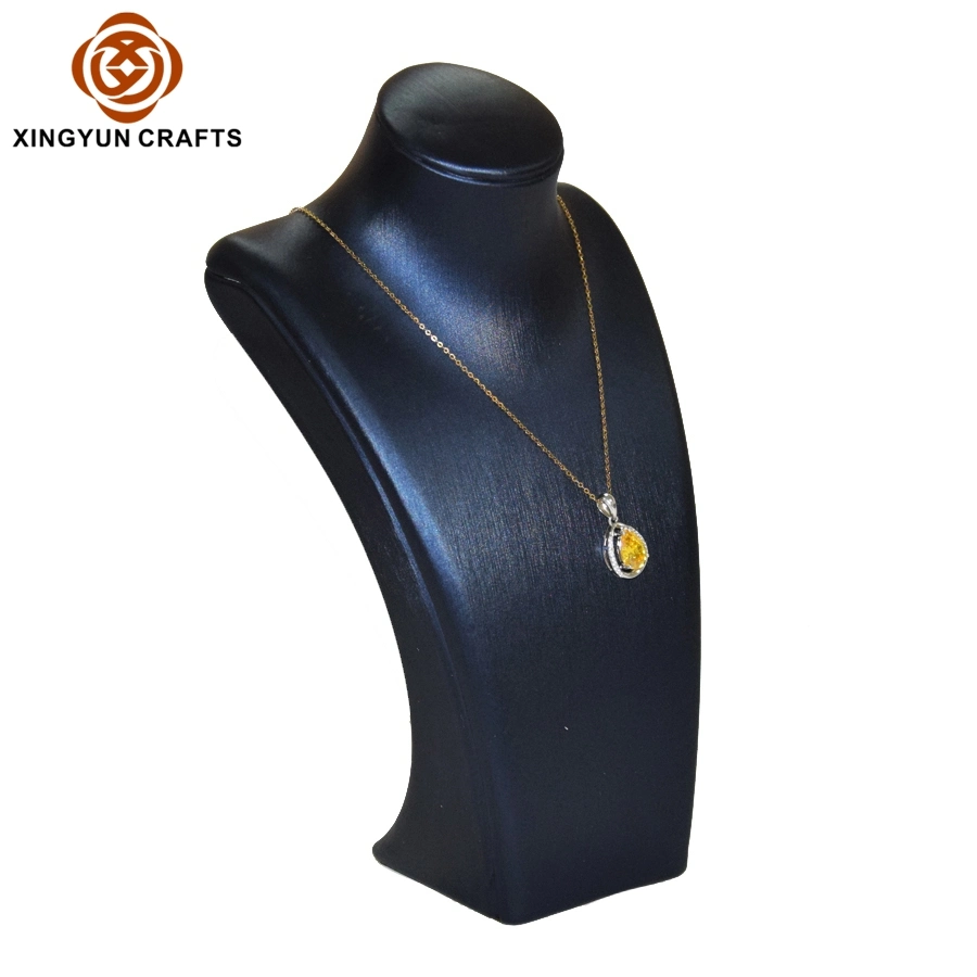 Factory Supply High Quality Necklace Stand Jewelry Display Custom Navy Blue PU Jewelry Gift Display