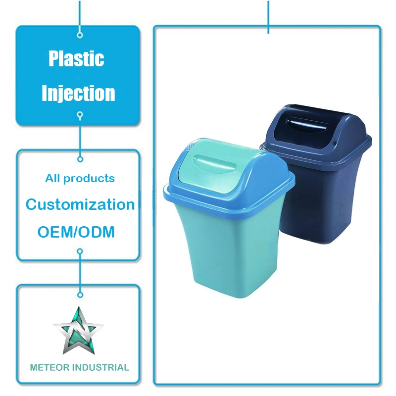 Customized Plastic Injection Moulding Products Daily Use Household Kitchen Plastic Garbage Can