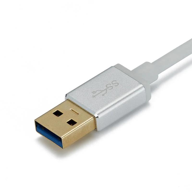 Mais vendidos, barramento de alimentação USB de 0,13 m, 4 portas, Ethernet de 5 Gbps USB3.0 para 3 portas USB3.0 adaptador de HUB RJ45