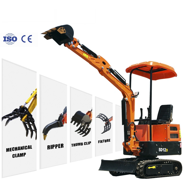 Mining Customized Backhoe Single Bucket Hydraulic 1200kg Mini Crawler Excavator with Reliable Performance and Reasonable Price