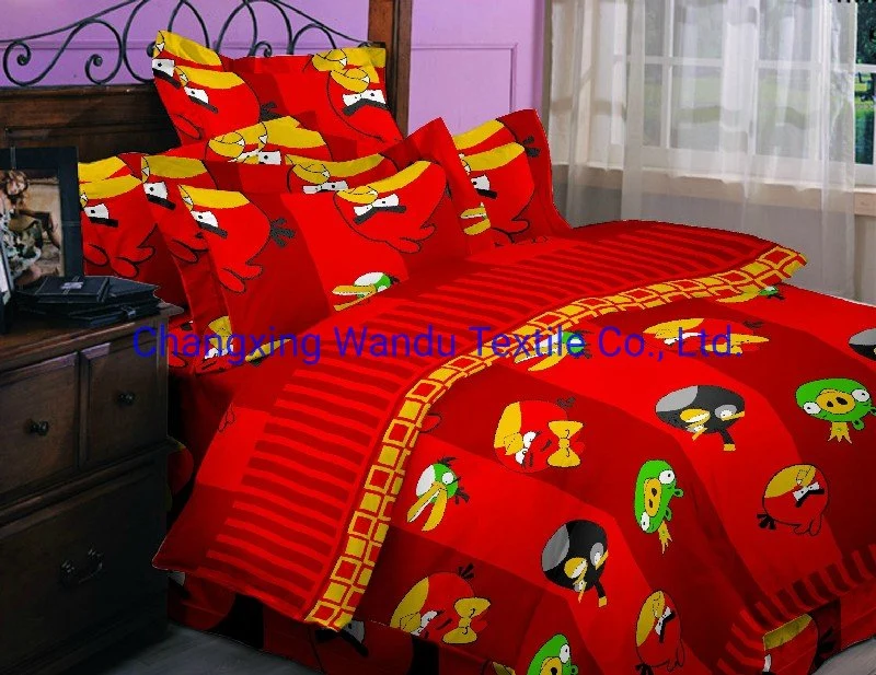 Hotel Children&prime; S Room Textiles Four-Piece Children&prime; S Cartoon Bed