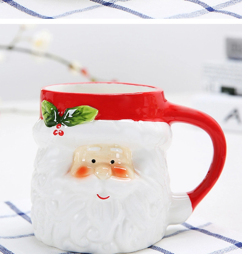 Noël tasse tasse en céramique créative Mug Animaux 3D