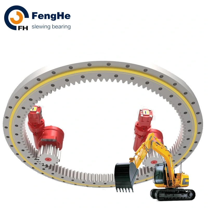 Оптимизированная конструкция Выбор поворотного подшипника большого диаметра легкий вес внешней шестерни с фланцем